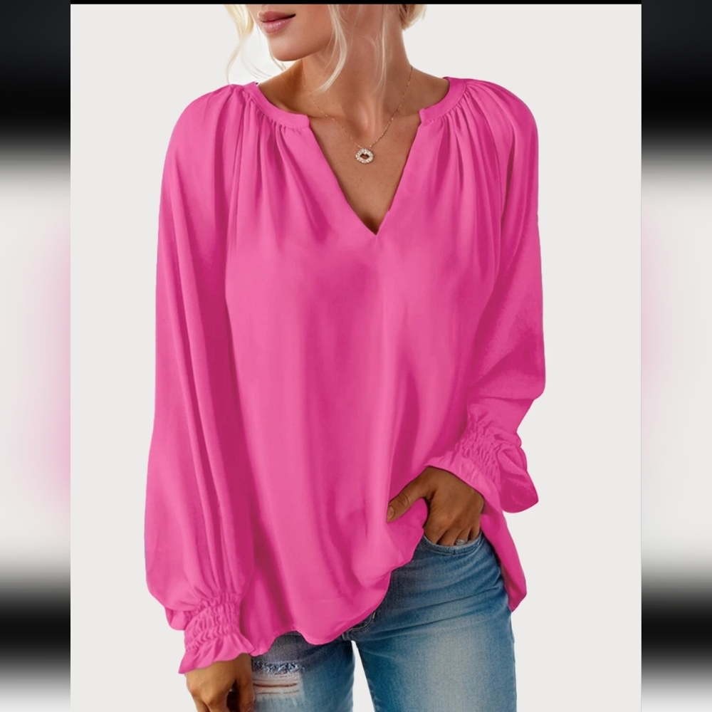 ❤️LAST ONE 🌺 Chic Pink Blouse - Picture 5 of 11
